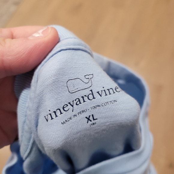 Vineyard Vines Whale Pocket Tee T-Shirt Crew Neck Pullover Blue Size Youth XL - Picture 4 of 4